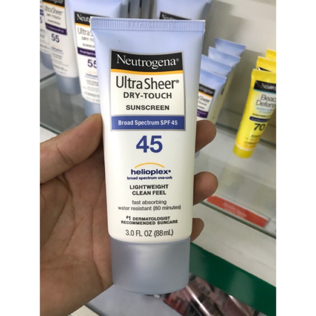 Kem Chống Nắng Neutrogena Ultra Sheer Dry-Touch Water Resistant Sunscreen SPF 45