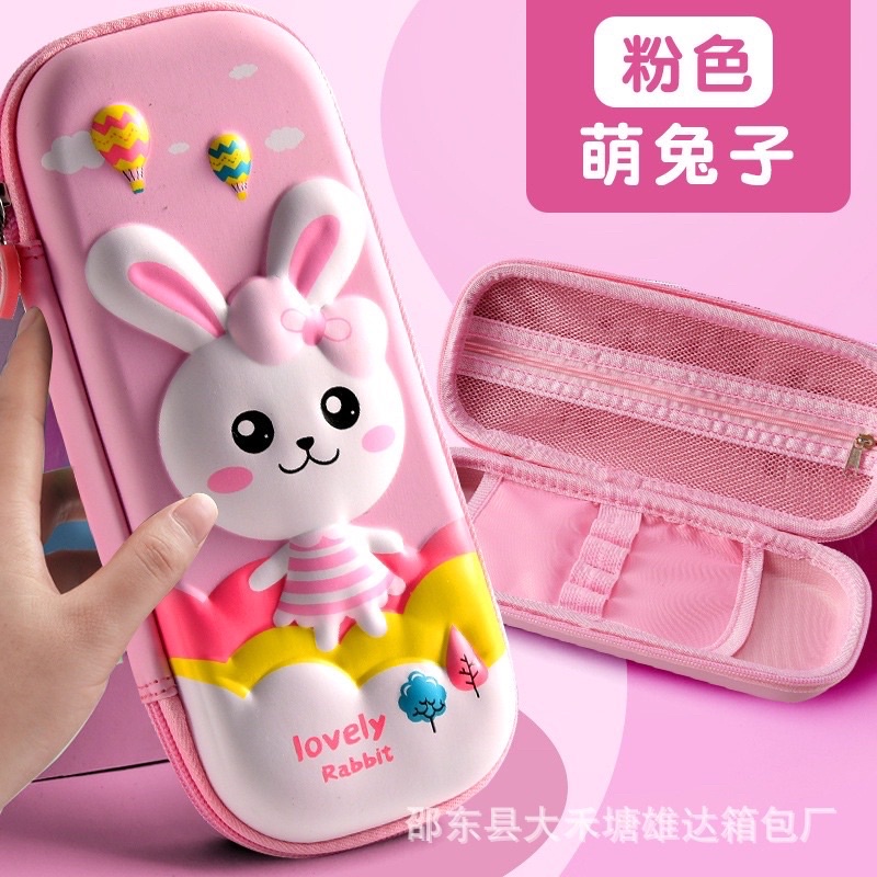 Hộp bút 3d học sinh in hình 3d sinh động cute - Siêu nhẹ - Chống thấm nước cho bé trai bé gái