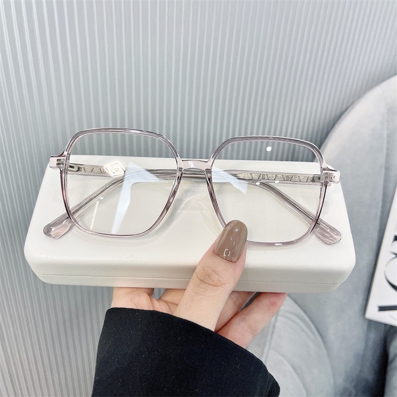 Mắt Kính Gọng Kim Loại TR90 Oversized Chống Ánh Sáng Xanh Thời Trang Phong Cách Hàn Quốc