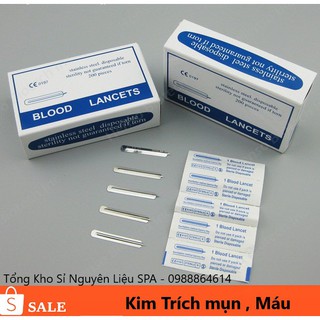 Chính hãng Kim Chích Máu Mụn Blood Lancets Hộp 200 Chiếc