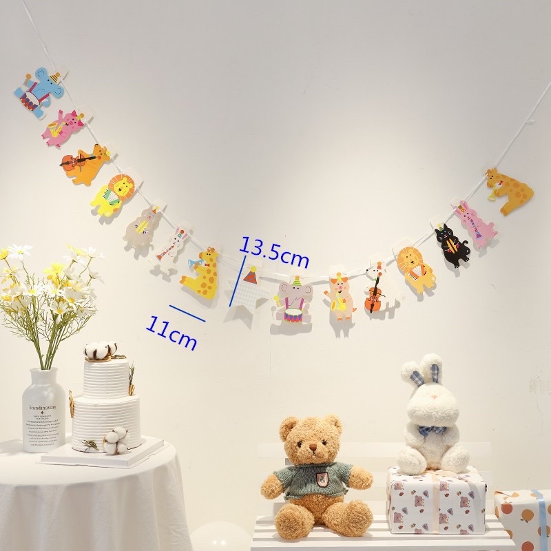 Dây chữ Happy Birthday vui nhộn, dây cờ, dây hình nhiều màu sắc trang trí sinh nhật