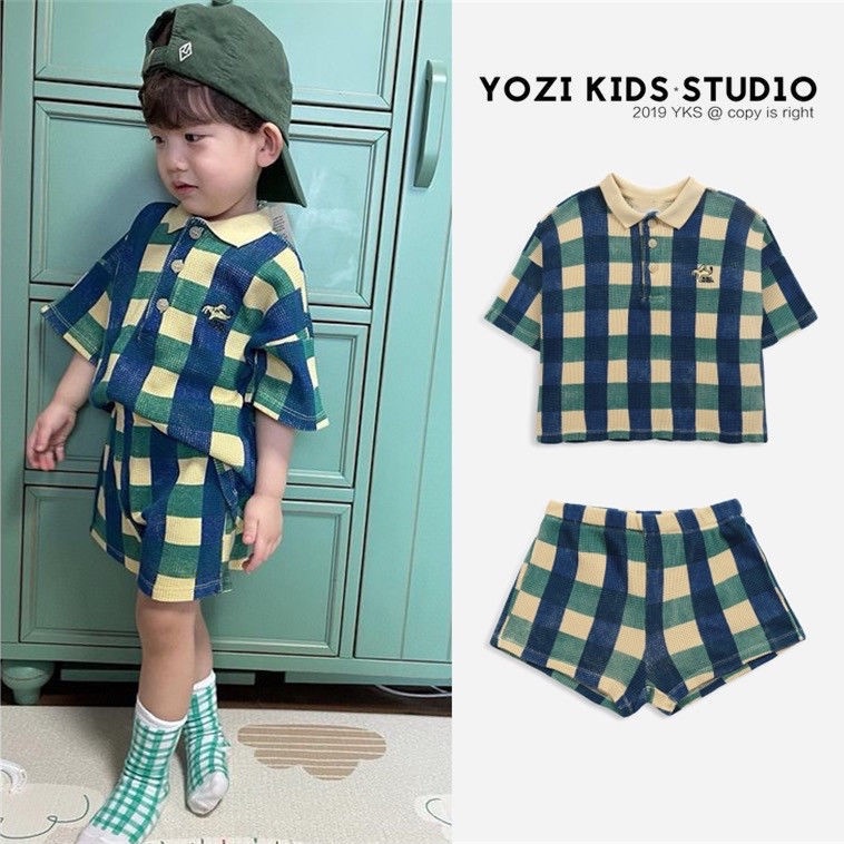 Bộ Áo Thun Tay Ngắn Và Quần Short Thời Trang Mùa Hè Dễ Thương Dành Cho Bé Trai Và Bé Gái