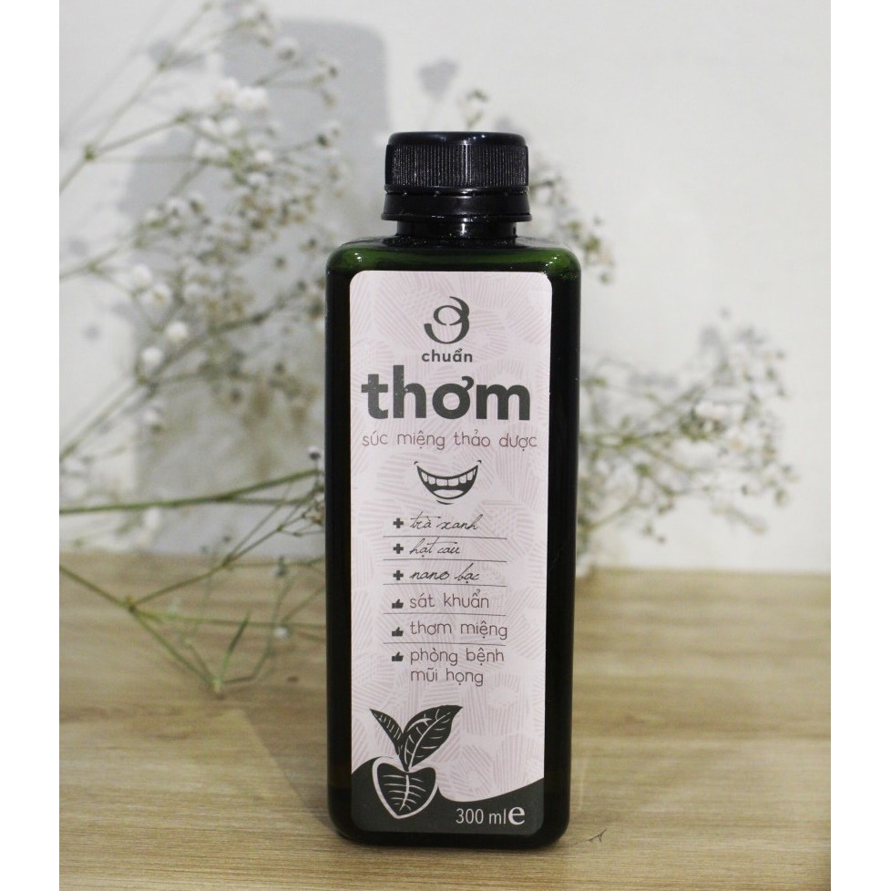 THƠM - Súc miệng thảo dược An Thái Hưng 300ml  [Ơ chuẩn] - sát khuẩn- thơm miệng - phòng bệnh mũi họng