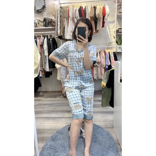 bộ ngủ lụa quần ngố (ảnh thật)