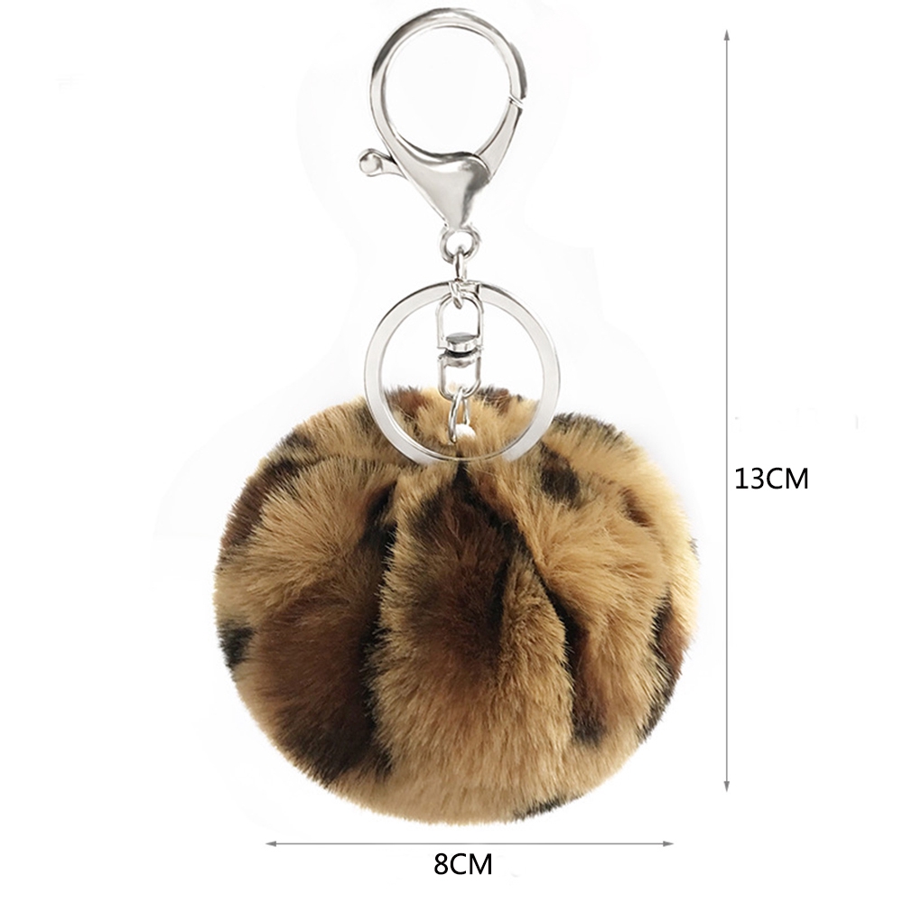 Móc Khóa Hình Trái Tim Họa Tiết Da Báo