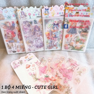 Sticker hình dán trong nhám Anime Cô gái Chàng trai Phụ kiện hoa lá SZ-F/ Naruto 2017 trang trí tập vở lưu niệm