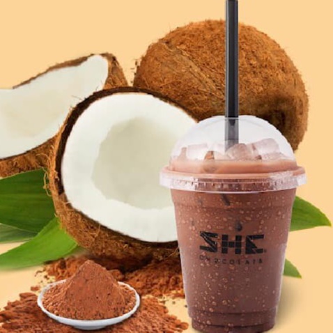 [Pha Uống Siêu Ngon] - Bột Socola Dừa - Hộp 210g - SHE Chocolate - Hương vị đặc biệt thơm ngon và tốt cho sức khỏe