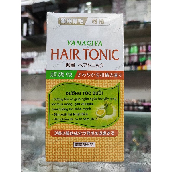 Dưỡng tóc Bưởi YANAGIYA HAIR TONIC_Tinh Dầu Bưởi Nhật Date Mới Chính hãng
