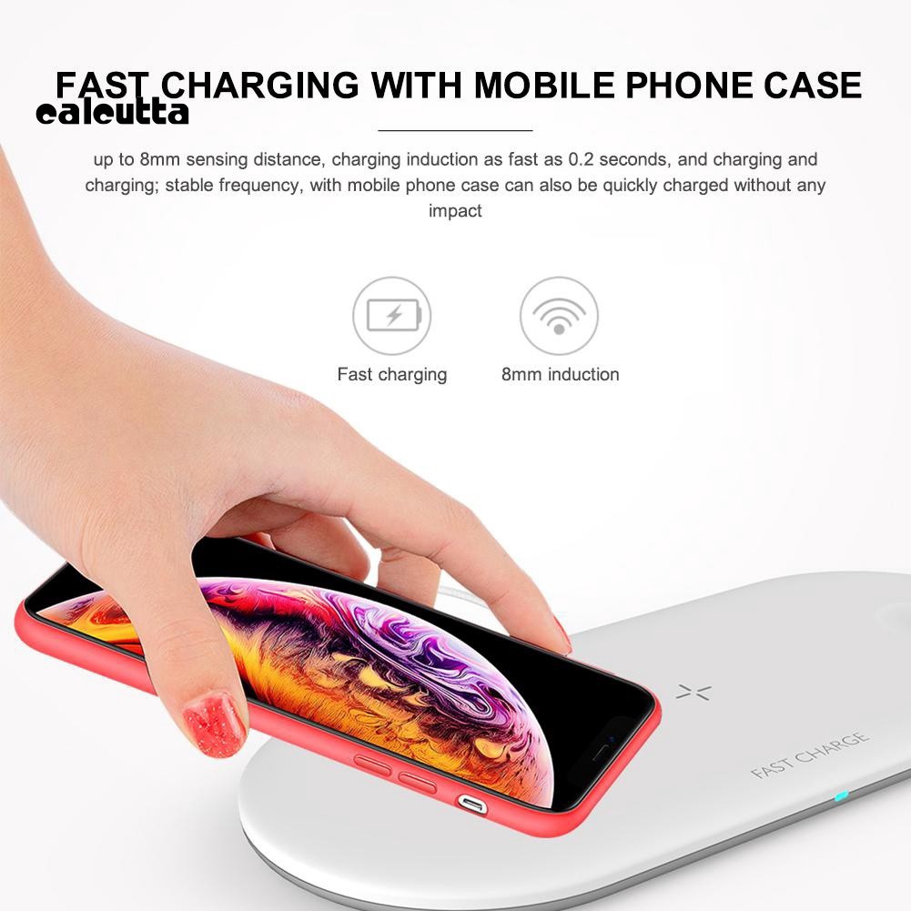 Đế Sạc Không Dây 10w 3 Trong 1 Cho Iphone Iwatch