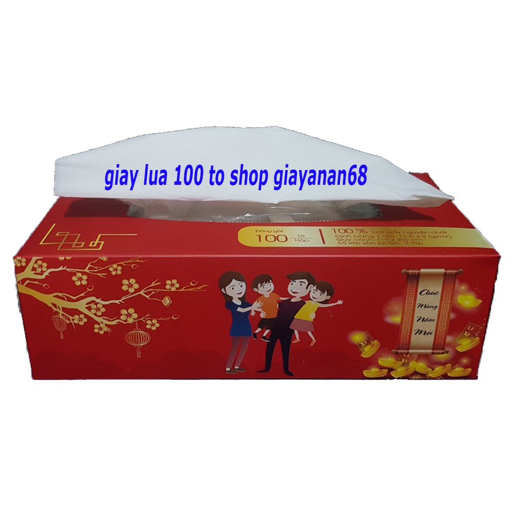 Hộp Khăn Giấy Lụa 100 Tờ MM