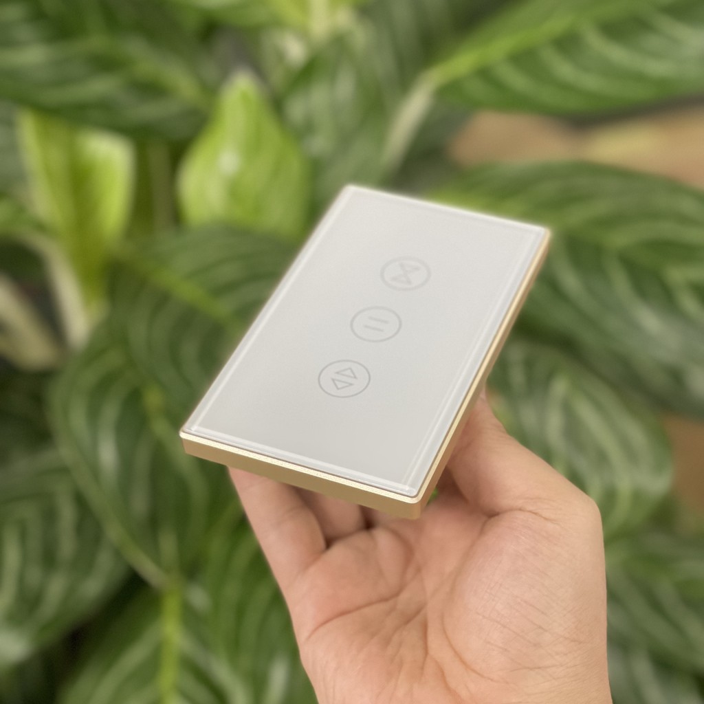 Công Tắc Điều Khiển Rèm Cửa Cửa Cuốn Đảo Chiều Động Cơ Viền Kim Loại Wifi Tuya CS1v2