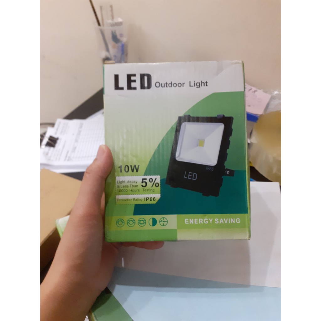 Đèn Pha Led 10w COB 5054 Đủ Công Suất Trắng – Vàng