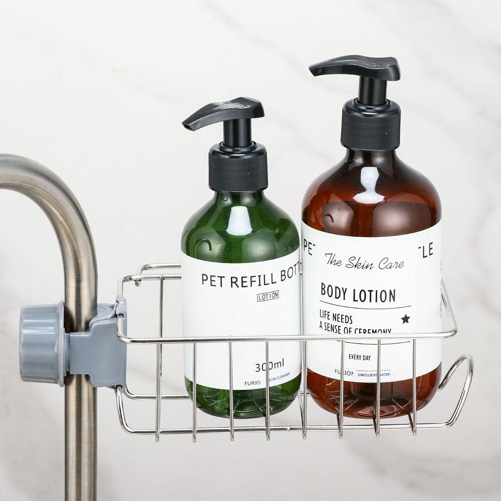 Giỏ inox thoát nước điều chỉnh được để bùi nhùi giẻ lau bọt biển rửa chén đĩa nhà bếp phòng tắm