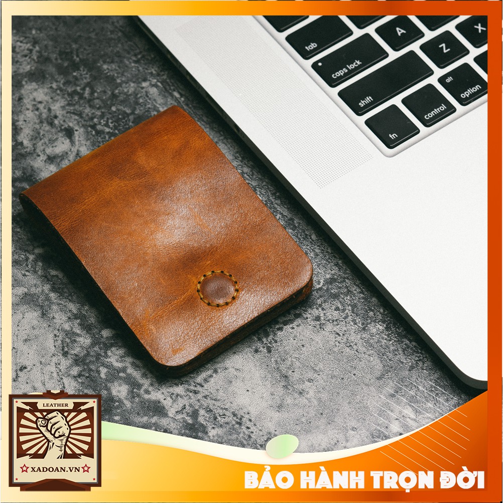 Ví sen da bò thật 100% thiết kế tinh tế theo phong cách tối giản