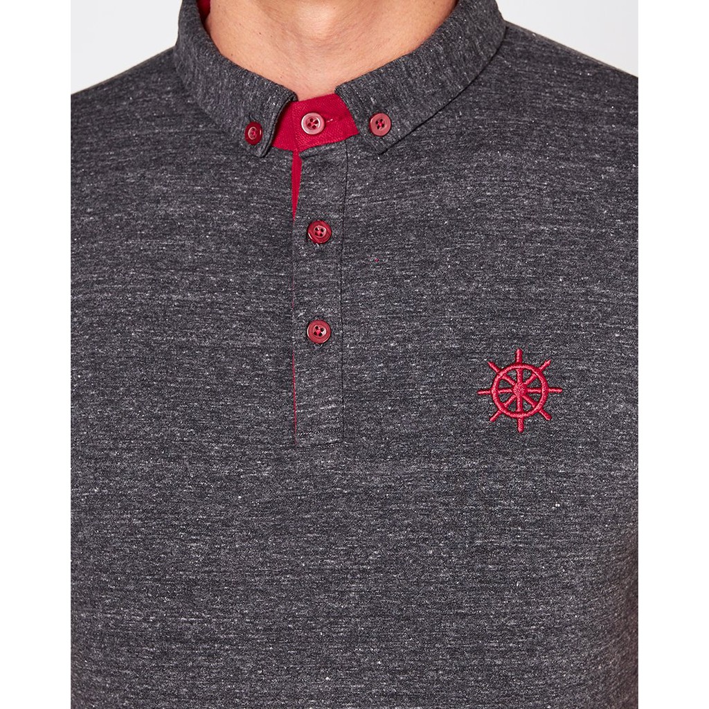 Áo Thun Nam Có Cổ Xám TC360 F2