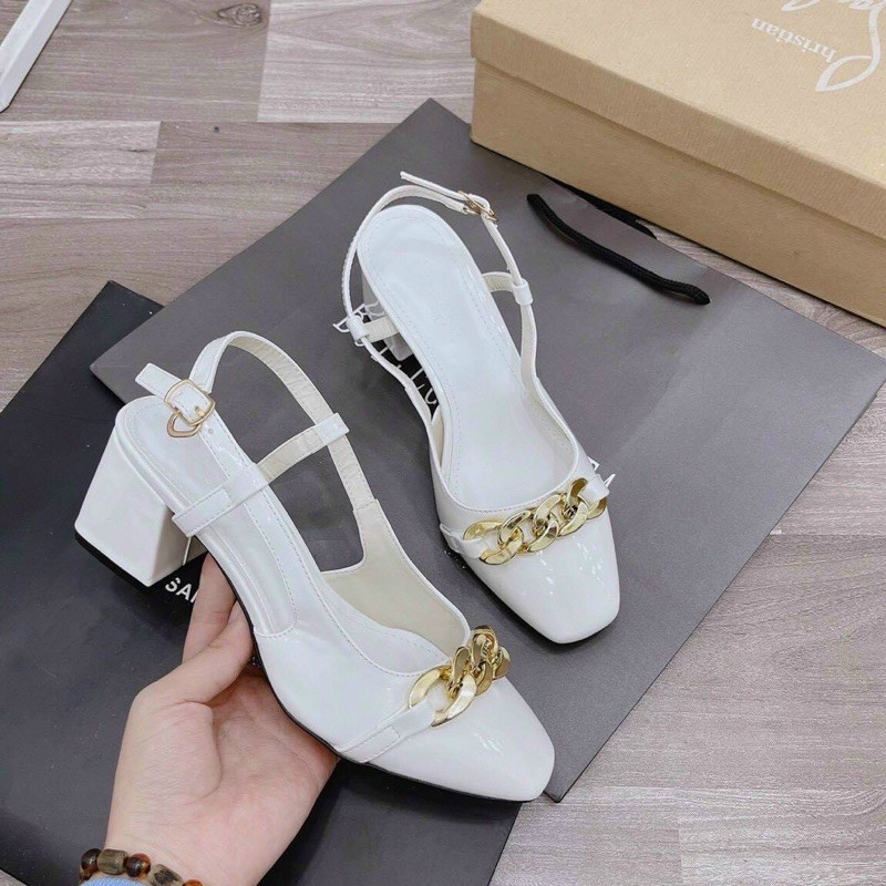 SANDAL GUỐC QUAI SAU XÍCH VÀNG NHỎ 5PHÂN