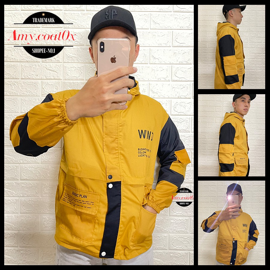 Áo khoác nam kaki túi hộp form rộng áo khoác jacket kaki nam dày 2 lớp cao cấp - Amy.Coat0x