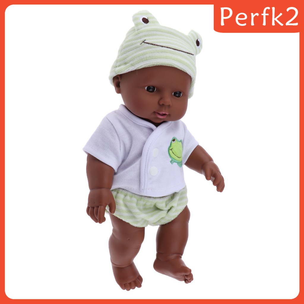 30cm Realistic Vinyl Baby Doll Lifelike Newborn Baby Doll Toy Gift in Green