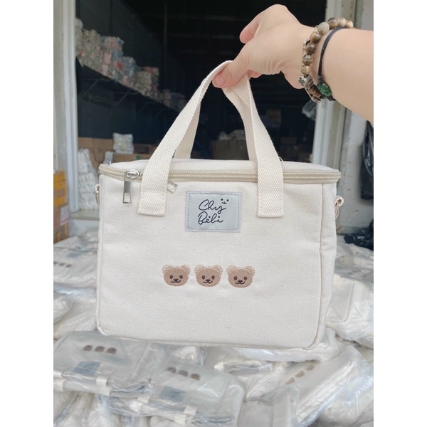 Túi bỉm sữa dạng hộp style Hàn Quốc