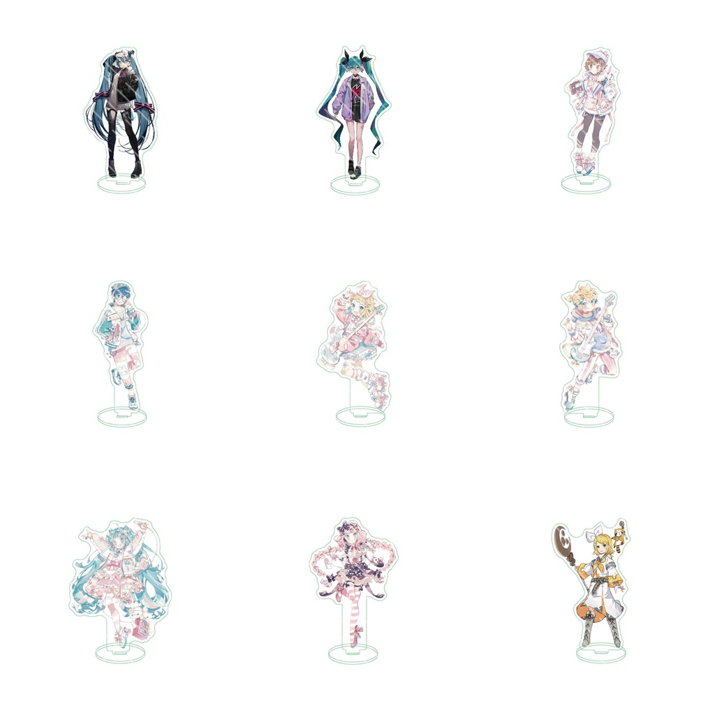 Mô hình Standee Vocaloid Miku Hatsune Kaito Rin Len anime chibi tượng mica trong mô hình trưng bày