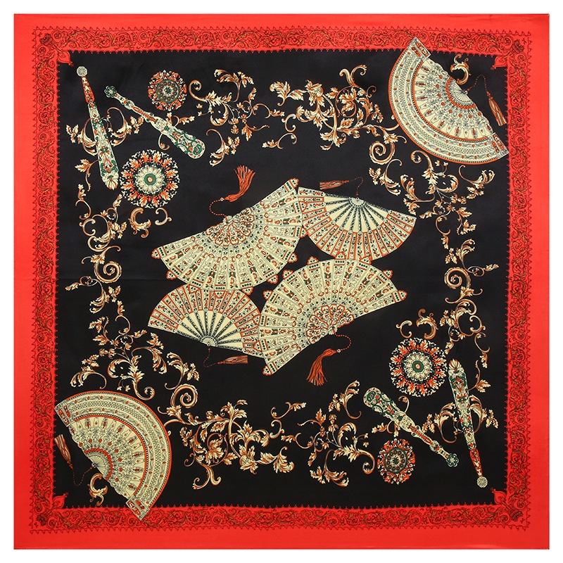 Khăn Choàng Vuông 90cm Vải Satin Thời Trang Cho Nữ WJ1001-39