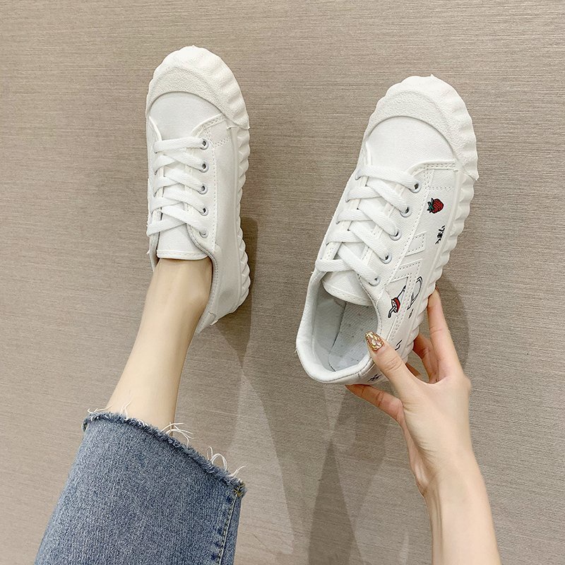 Giày bata bằng vải Canvas họa tiết graffiti hợp thời trang cho nữ | BigBuy360 - bigbuy360.vn