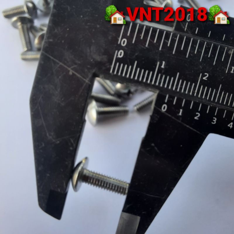 Bulông dù M4 inox 304 đầu vít