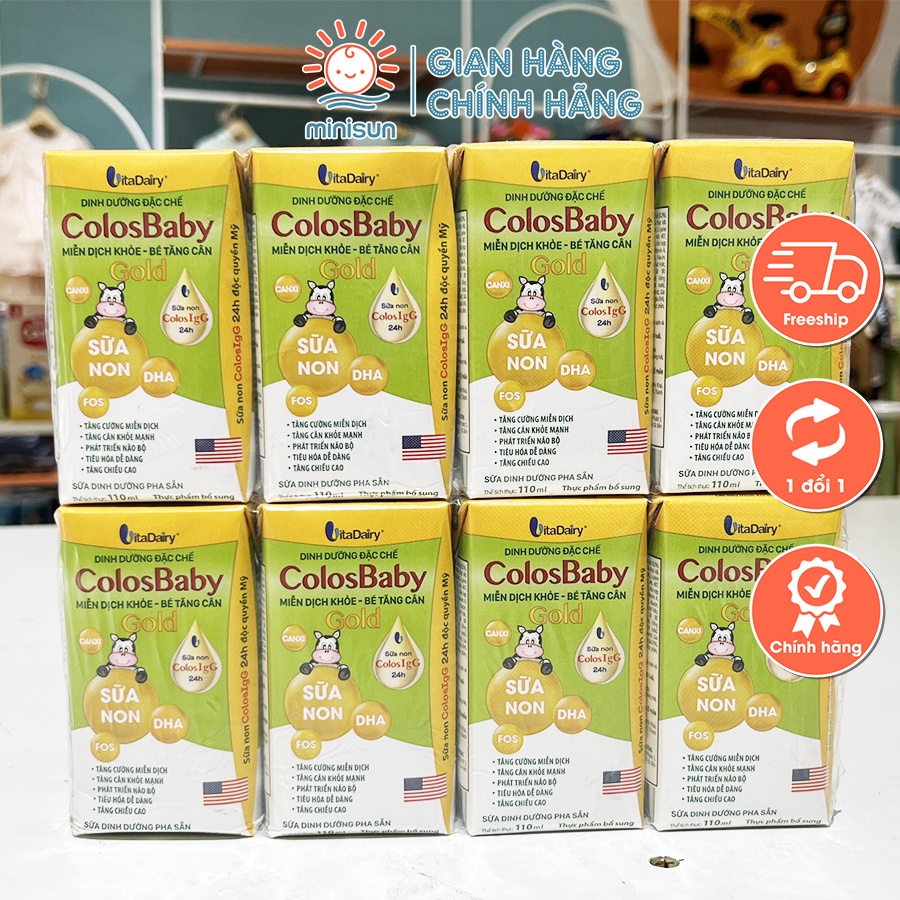 Sữa bột pha sẵn Colosbaby vỉ 4 hộp 110ml, tăng cân khỏe mạnh, tăng cường miễn dịch
