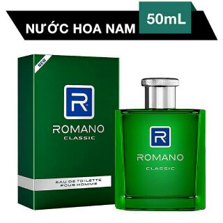 (Đủ màu) Nước hoa cao cấp Romano 50 ml.