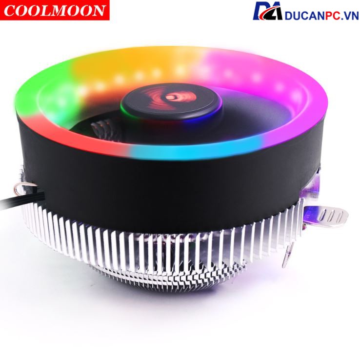 Quạt Tản Nhiệt, Fan CPU Coolmoon Q2 Led RGB - Hỗ Trợ All CPU