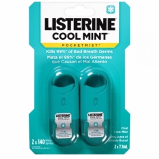 Bộ 2 chai nước xịt thơm miệng Listerine Pocketmist của Mỹ