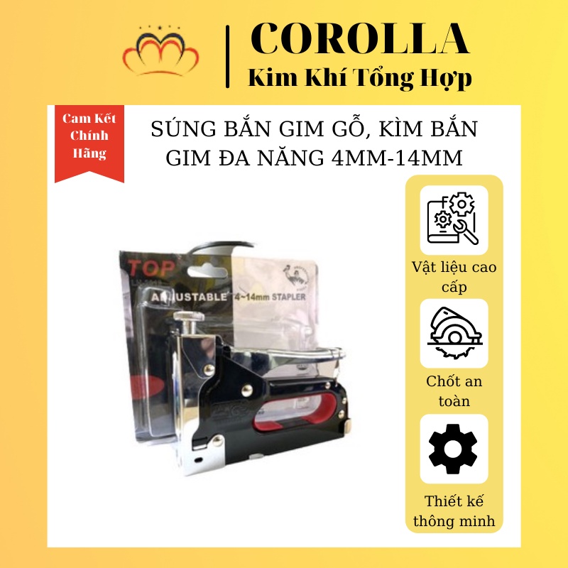 Dụng cụ Bắn Gim Gỗ, súng bắn gim Máy Bắn Ghim đa năng 4mm-14mm