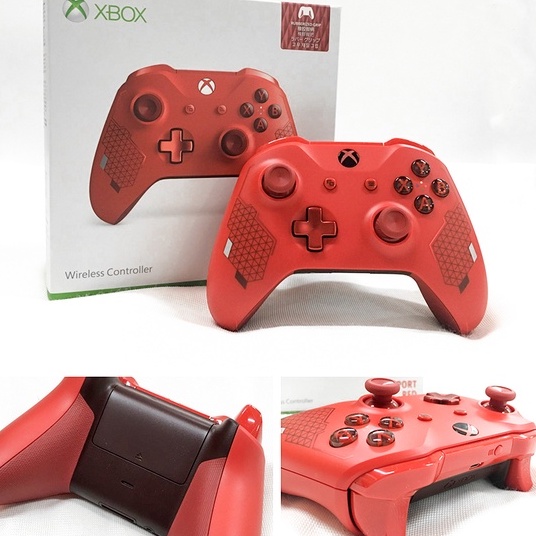 Tay cầm xbox one s chính hãng màu Sport Red, tay cầm chơi game xbox tặng kèm cáp