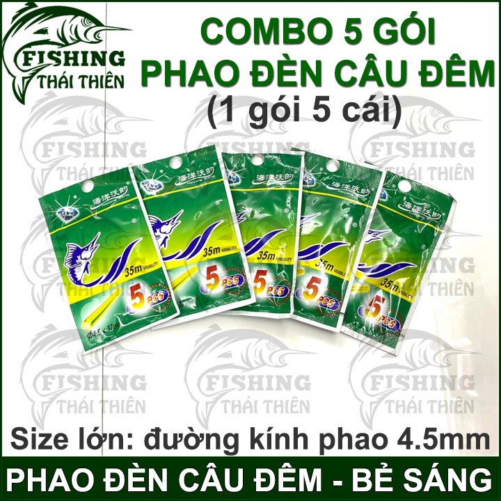 Combo 5 gói phao đèn câu đêm bẻ sáng loại lớn