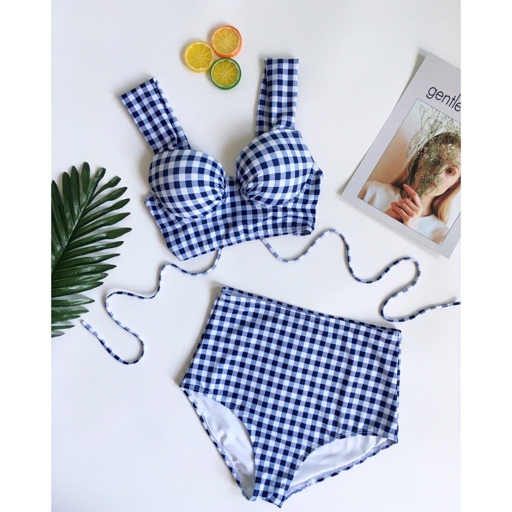 Bikini cúp ngực caro