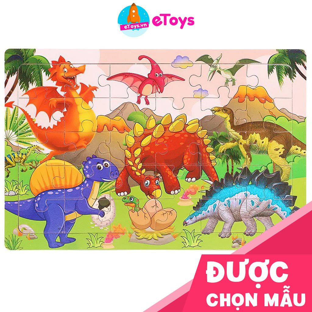 Xếp hình cho bé 30 mảnh ghép gỗ nhiều mẫu mới 3-5 tuổi, đồ chơi ghép hình trí tuệ ETOYS