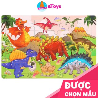 Xếp hình cho bé 30 mảnh ghép gỗ nhiều mẫu đẹp, tranh ghép hình phát triển tư duy ETOYS