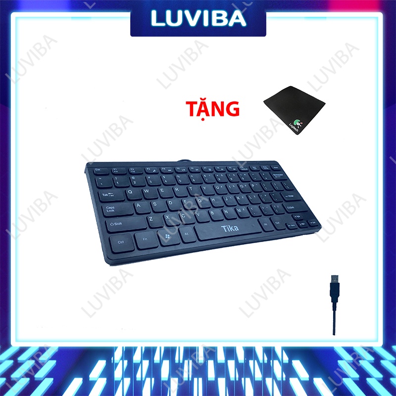 Bàn phím máy tính có dây mini laptop văn phòng cute giá rẻ LUVIBA BP02 | BigBuy360 - bigbuy360.vn