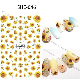 Sticker hoa cỏ mùa xuân siêu đẹp trang trí móng