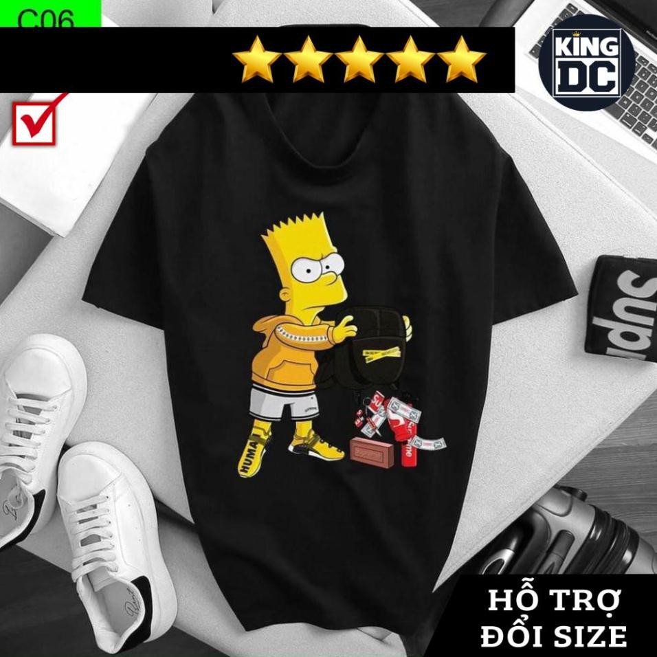 Áo phông đen Simpsons ngắn tay ODC-Hình in sắc nét-Chất cotton co giãn 4 chiều-Thấm hút tốt-Cực thoáng mát-Mẫu mới 2021