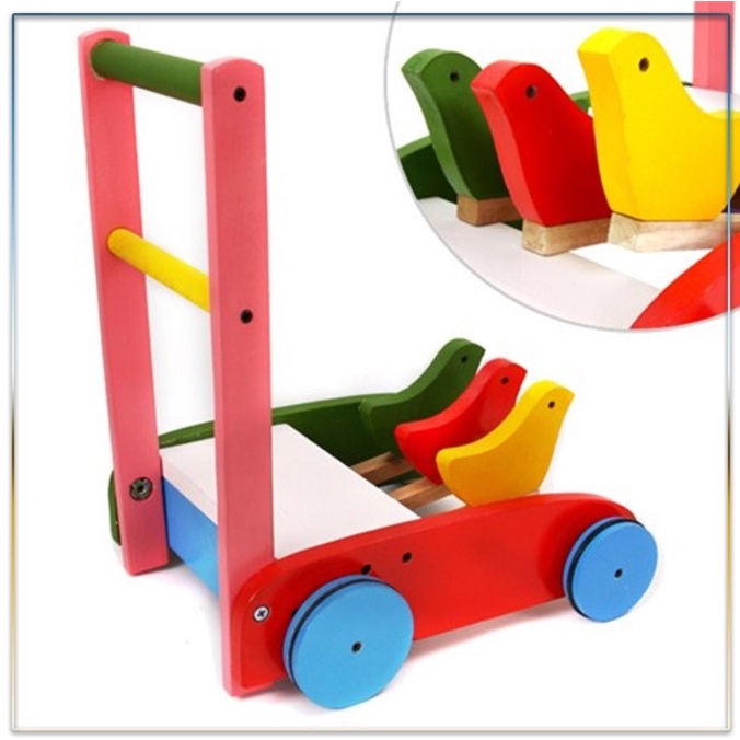 Xe Tập Đi Gỗ 3 Con Cho Bé Tập Đi