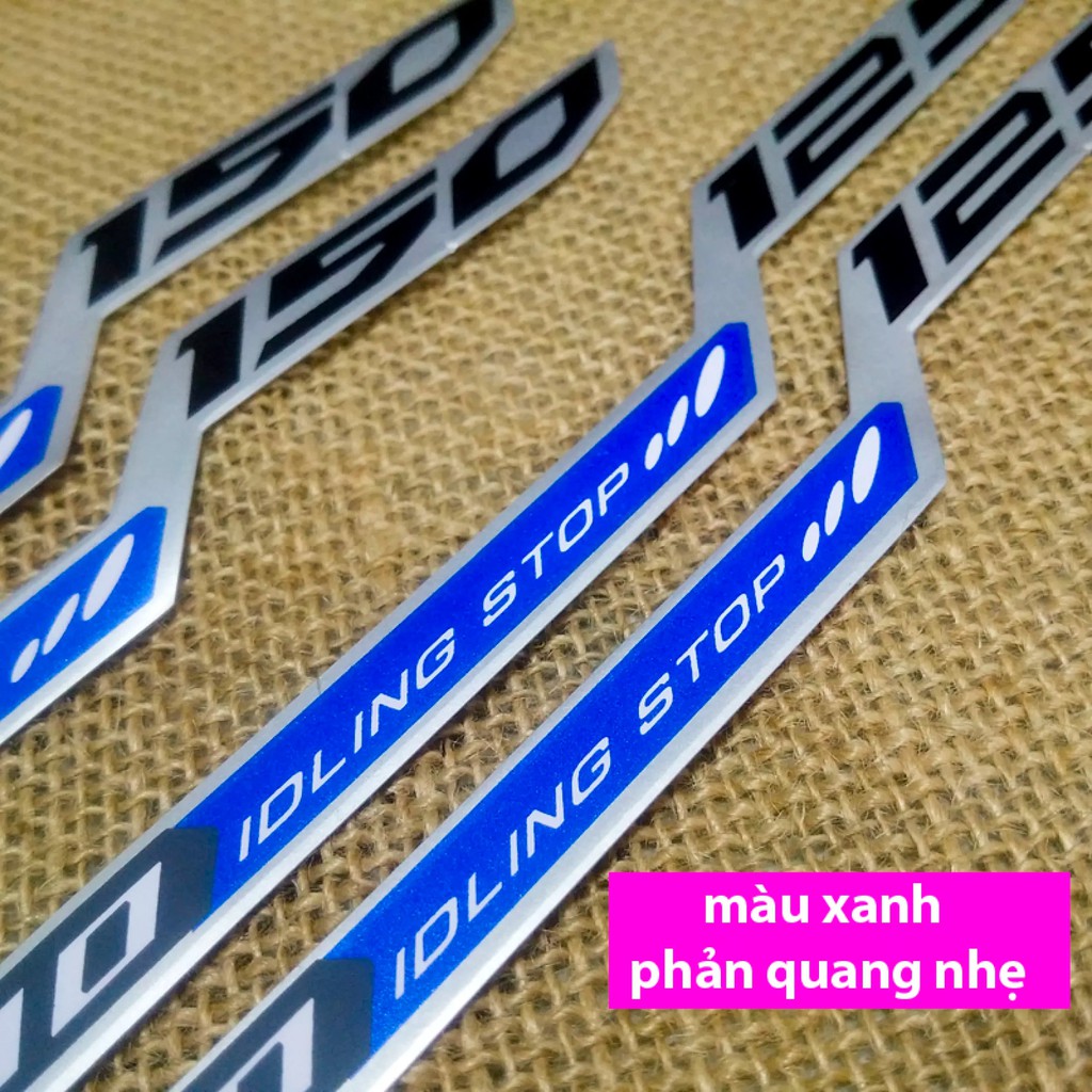 Tem trang trí dán xe TECHNO idling stop 150 - 125