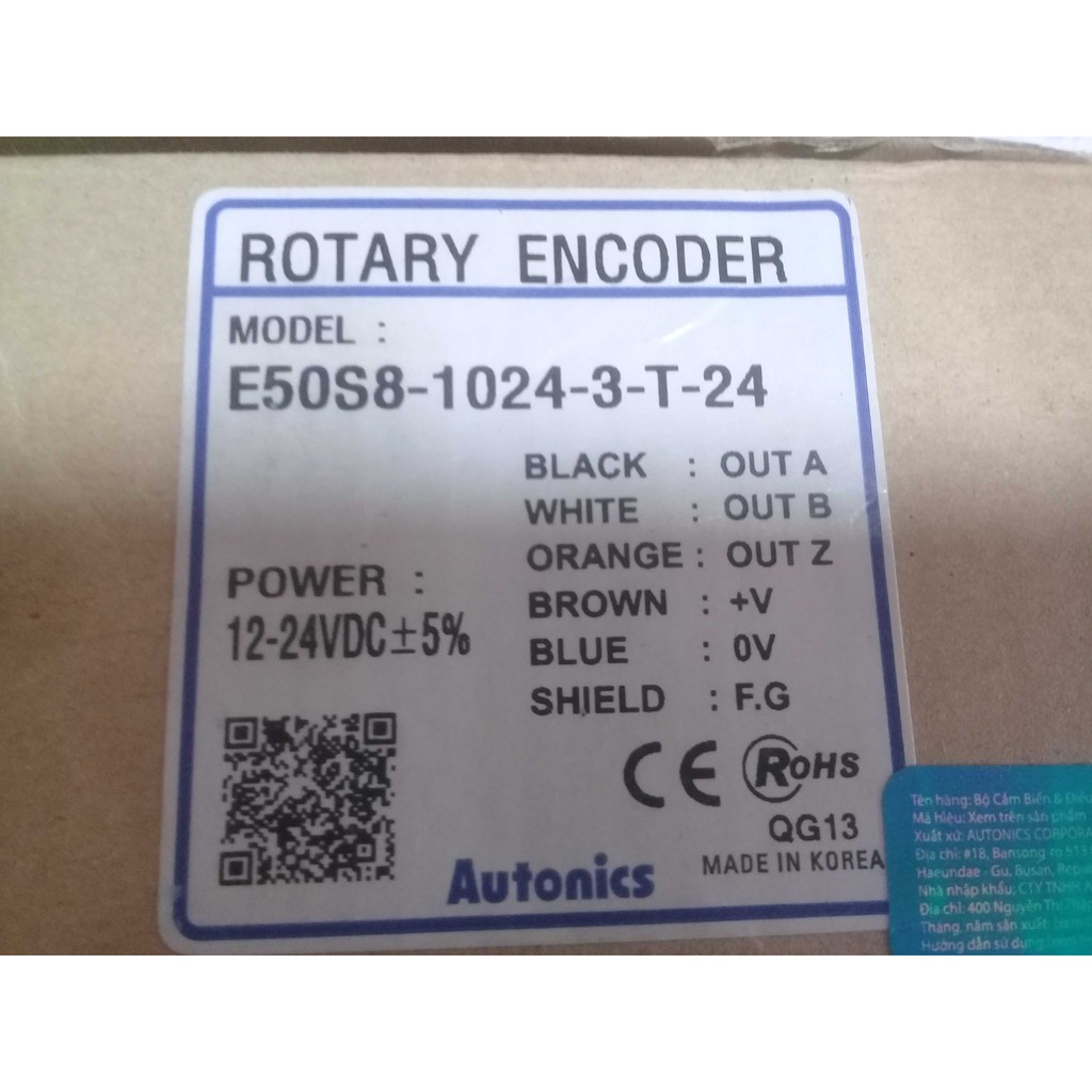 Bộ mã hóa vòng quay Encoder Autonics E50S8-1024-3-T-24 1024 P/R 12-24V 8mm