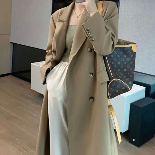 Áo khoác kaki cổ vest thời trang mùa thu cá tính cao cấp cho nữ
 | BigBuy360 - bigbuy360.vn