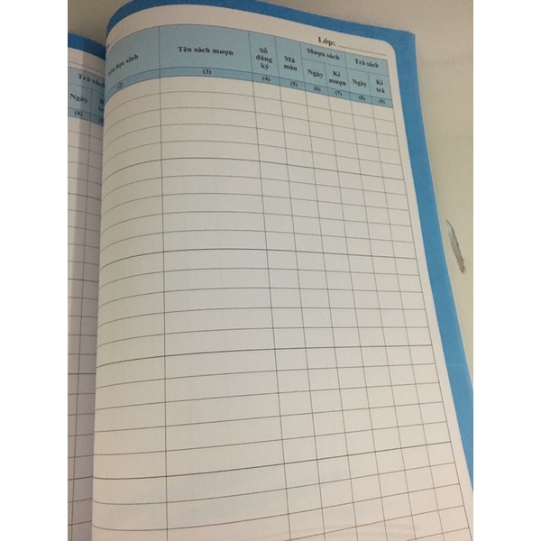 Sổ Mượn Của Học Sinh