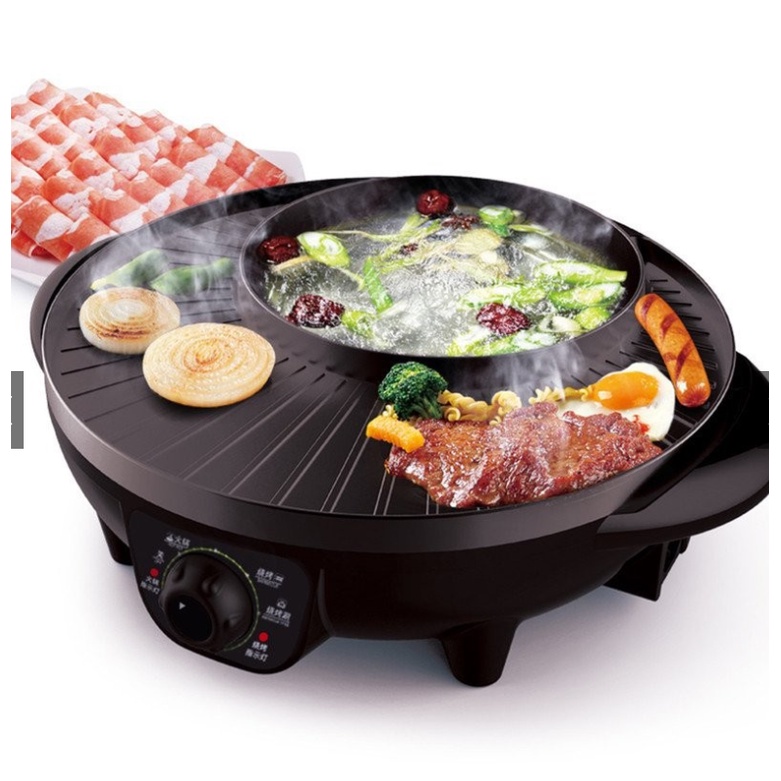 Nồi Lẩu Nướng OSAKA Nhật Bản 2 Trong 1 Dáng Tròn Đa Năng