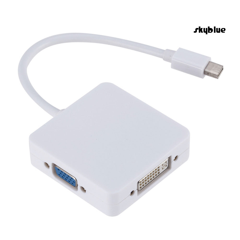 [SK]3-in-1 Mini Display Port DP to HDMI-compatible VGA DVI Adapter Cable Converter for MacBook