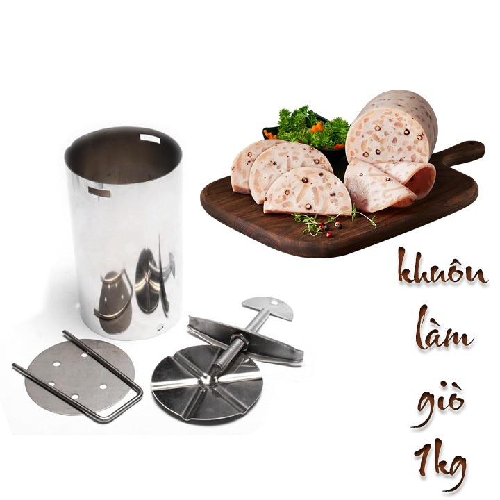 Khuôn làm giò chả - khuôn làm chả lụa, giò xào, giò thỏ bằng inox loại 1kg