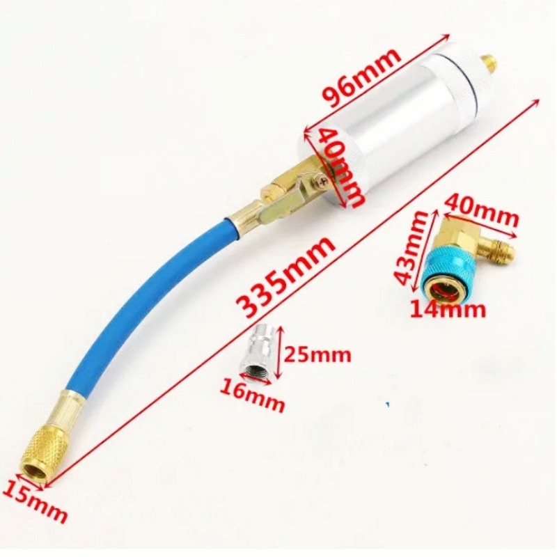 Kim Phun Dầu Dạng Nén 60ml Chất Lượng Cao Ống Bơm Dầu Chuyên Dụng Cho Máy Điều Hòa Xe Hơi R12 R134A R22