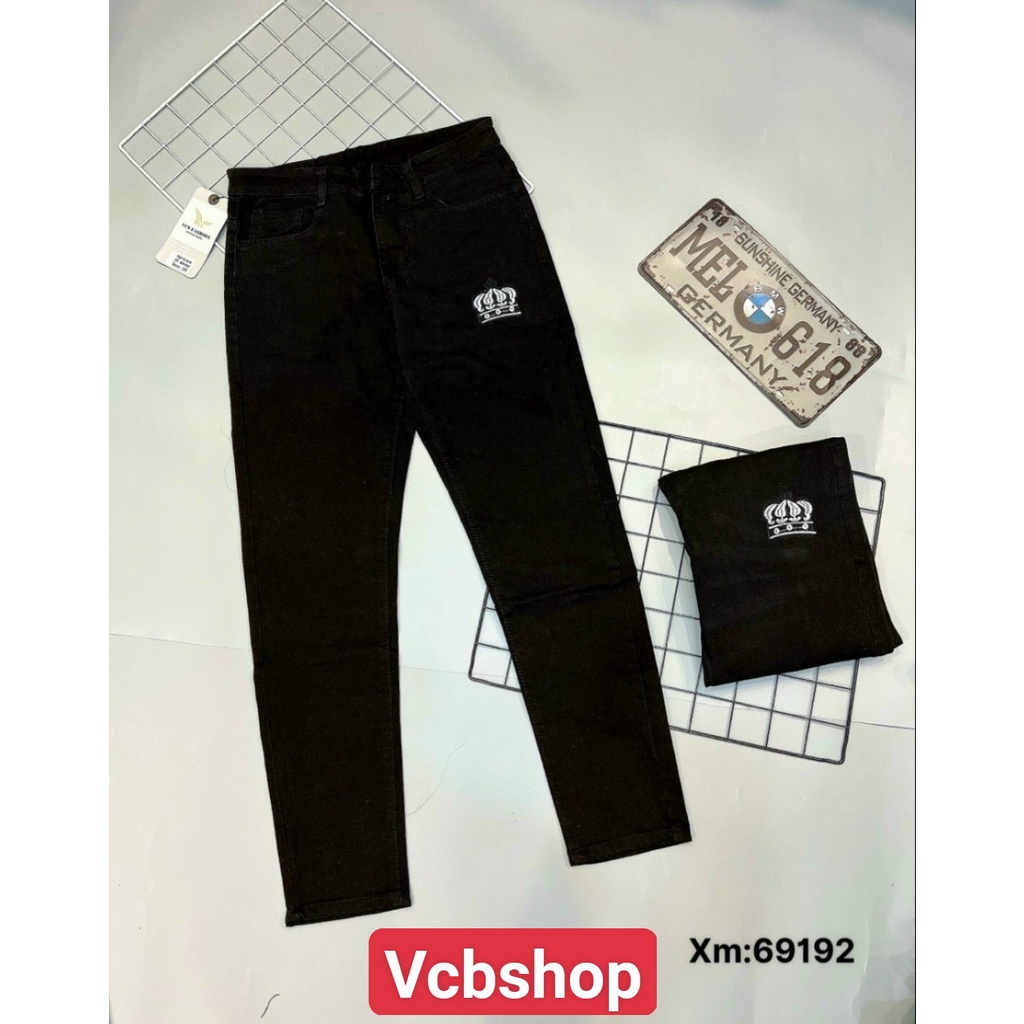 Quần jeans Nam xám đen  cào xước trẻ trung Vcbshop 075